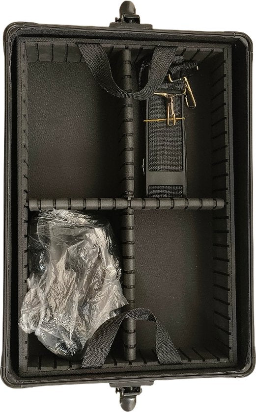 VDD - Friseurkoffer - Friseur-Trolley - Make-up-Trolley - Make-up-Koffer - Beautycase - Kosmetikkoffer - Beautycase mit Rollen - Schwarz