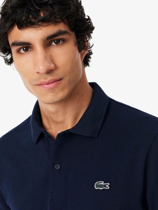Lacoste Poloshirt, atmungsaktiv, dunkelblau (Navy) – Größe L – Herren