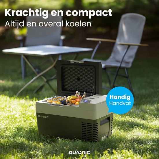 Auronic Electric Cool Box - Frigobox - Kompressor - 12V 230 Volt - Auto - 25L - Schwarz/Grau
