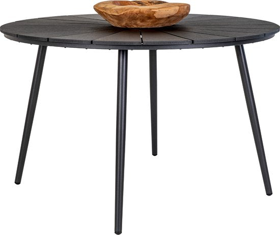 Haus Nordic Garten Tisch Atlanta Kunststoff Schwarz Ø120cm
