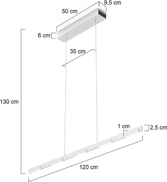 Steinhauer - Pendelleuchte - Bloc - Stahl - Glas Metall - Designleuchte - LED - 3296ST