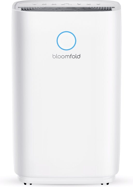 Bloomfold Luftentfeuchter - 20L pro Tag - inkl. Wasch-Trocken-Funktion - Für Wohnzimmer, Schlafzimmer, Keller & Badezimmer - Luftentfeuchter - Weiß