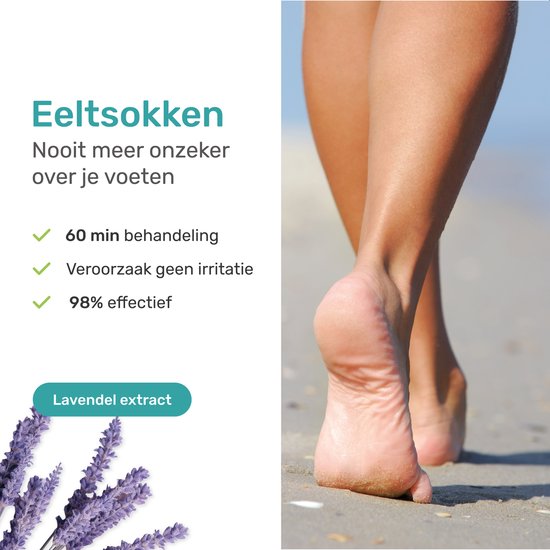 Soft & Silky Hornhautsocken - 2er Pack - Fuß-Peeling-Maske - Hornhautentferner für Füße - Fuß - Maske - Hornhaut - Feile - Reibe - Cremeersatz - Peeling - Lavendel -