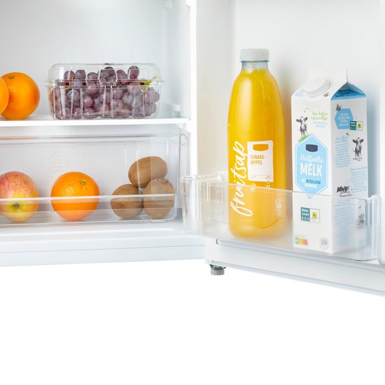 Inventum KK471W Tischkühlschrank energieeffizient - 93 Liter - Ohne Gefrierfach - 47,5 cm breit - LED-Beleuchtung - Energielabel D - Geeignet für Wohnmobile - Freistehend - Weiß