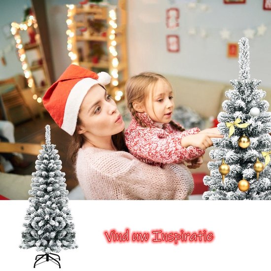 Coast Künstlicher Weihnachtsbaum - Weiß verschneit - MIT Premium PVC Nadeln - 135cm