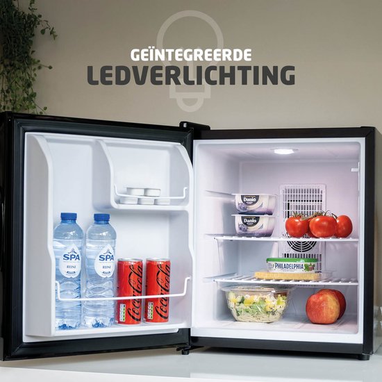 BREND BR-2240 Thermoelektrischer Mini-Kühlschrank - 44 Liter - Flüsterleise 35 dB - LED - Energieeffizient - Für Schlafzimmer, Büro oder Camping