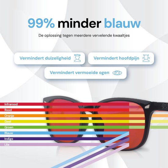 LC Eyewear Computerbrille - Blaulichtbrille ohne Stärke - Blaulichtbrille - Bildschirmbrille quadratisch - Unisex-Brille ohne Stärke - Rot