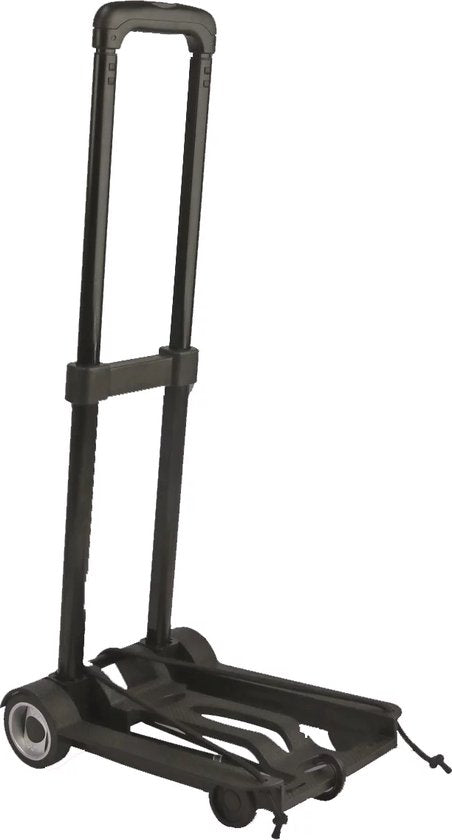 Kinzo - Opvouwbare steekwagen - Met uitschuifbare handgreep - Max. 40 kg - Zwart