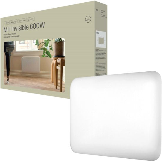 Mill IB600DN - Flächenheizkörper aus Stahl - 600 Watt- bis zu 11 m2 - 100% geräuschlos - geeignet für Badezimmer - 5 Jahre Garantie