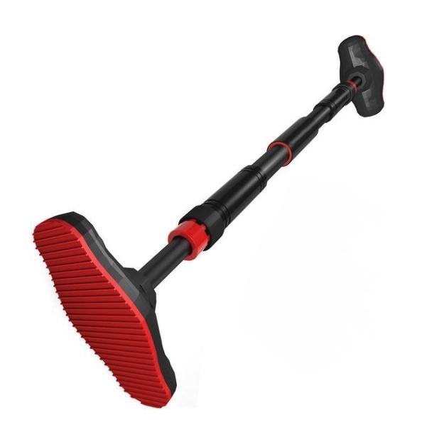 Zoluko Professional Klimmzugstange - 200kg Tragkraft - Einfache Befestigung - Ausziehbar 65–100 cm - Schwarz/Rot