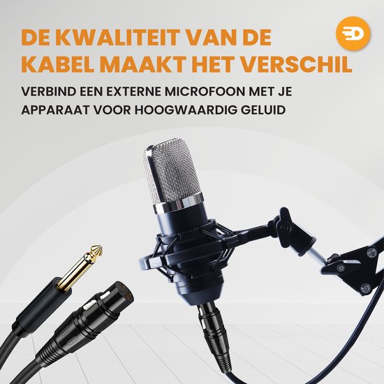 Drivv. Premium XLR-Kabel - XLR-Buchse auf 6,35 mm Klinkenstecker - Stereo-Klinke - 2 Meter