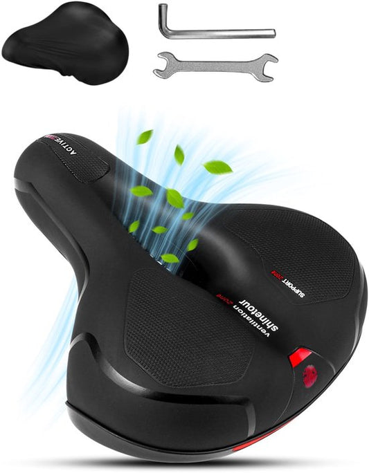 Proskill Unisex Fahrradsattel - 100% wasserdicht - Inkl. Satteldecke - Ergonomisch - Mit Federung - Rennrad - Gel - Mountainbike - Damen - Sattel - Zubehör - Schwarz