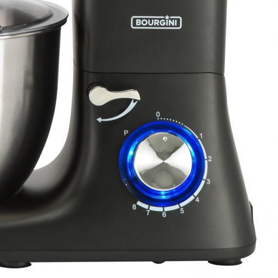 Bourgini Kitchen Chef Plus Küchenmaschine - Küchenmixer - 5.5L - Schwarz