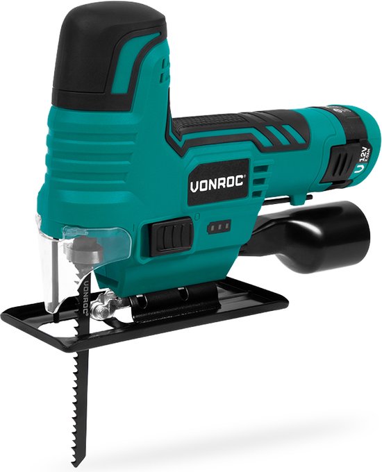 VONROC Accu-Stichsäge 12V - Inkl. Akku, USB-Kabel und Sägeblätter