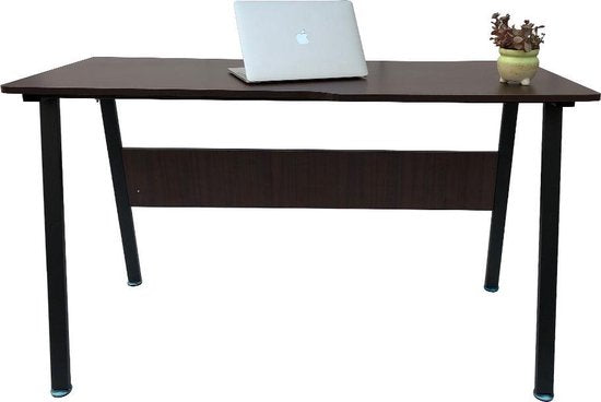 Computertisch Stoer - Industrie Vintage - 130 cm breit - schwarzes Metall braunes Holz