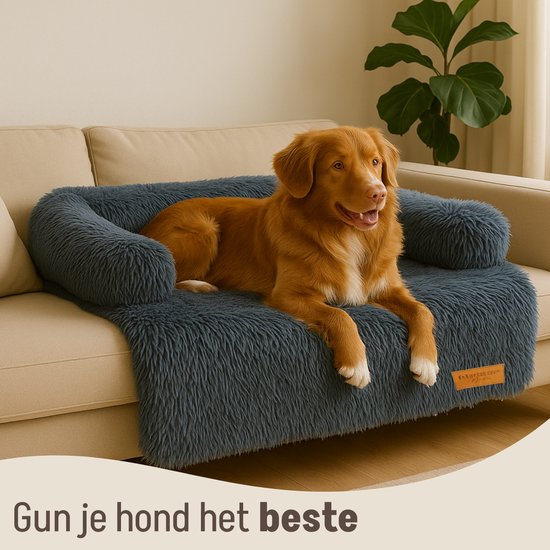 By Cee Cee Original Hundedeckenbank - Hundedeckenbank - Hundekorb - Premium - komplett abnehmbar - Dunkelgrau - 102x90 - Größe L