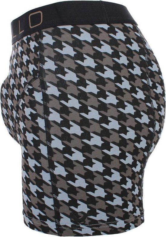Cavello - 2er-Pack Boxershorts Schwarz / Pepita Print - S