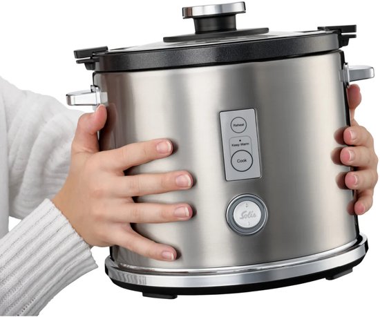 Solis Reiskocher Multi 8162 - Reiskocher und Dampfgarer - für alle Reissorten - Dampfgarer für Reis, Gemüse, Fisch und mehr - 650 W - 1.2L