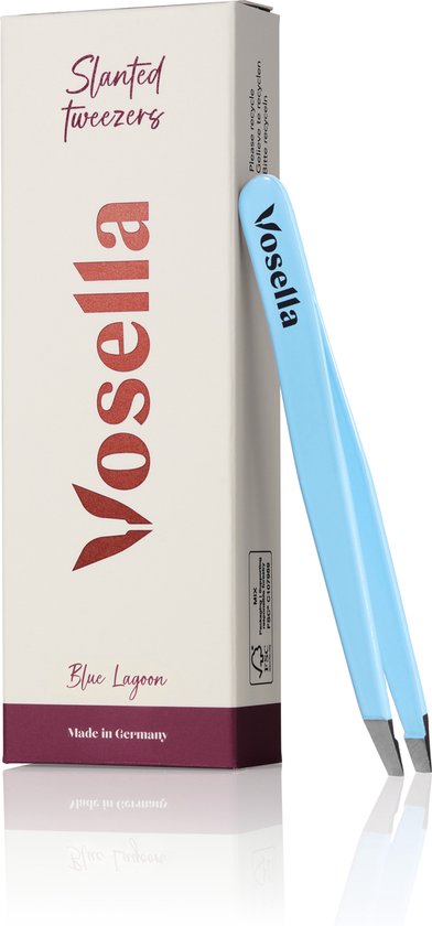 Vosella - Schräge Pinzette epilieren - Augenbrauen - Splitter - Hobby - Blaue Lagune