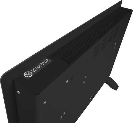 VONROC Elektrischer Heizkonvektor - 2000W - Mit Wifi Steuerung - Mit Led-Display und Timer - Für Räume bis zu 24 qm - Schwarzes Glas