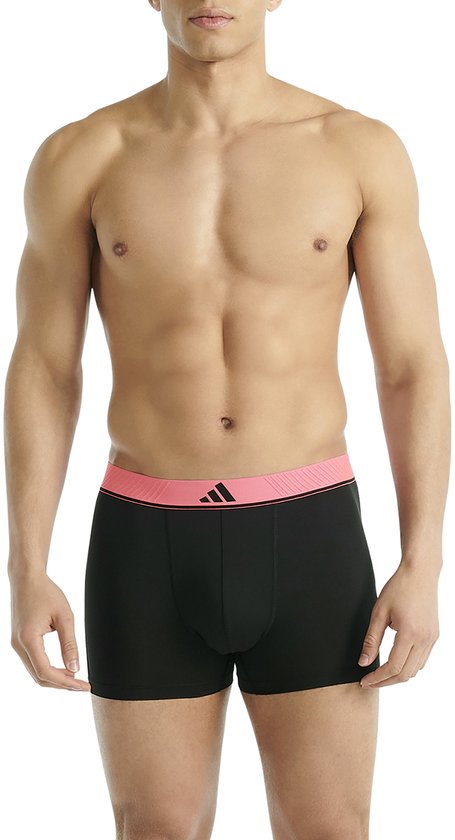 adidas Active Flex 3er-Pack Mikrofaser Boxershorts - Herren - Sportunterwäsche - Stretch - feuchtigkeitsregulierend - Schwarz/Grau - Größe XL