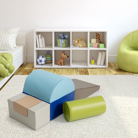 Coast 6-teilige weiche Bauklötze, große Bauklötze für Kinder, Riesenbauklötze, Schaumstoffbauklötze, braun