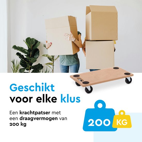 BRASQ Möbelroller - 200 KG - Mit Rollen - Transporthilfe - Möbelhund - Transportroller - Möbeltransporter - Möbelpacker