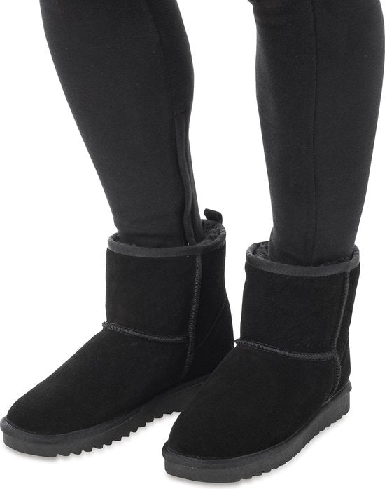 Hausschuhe Damen - Hausschuhe - Damenstiefel - Rutschfest - Memory Foam Fußbett - Schwarz - Größe 38