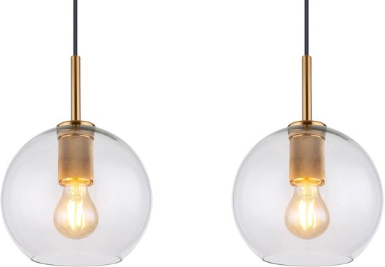 Globo - Hängeleuchte - ADARA - Bronze - Glas - große Esstischlampe - E27 - 15462H2