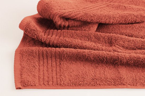 PHLOX Supreme Waschlappen 16x21 - 6er Set - Schwergewicht 600 g/m2 - Terracotta