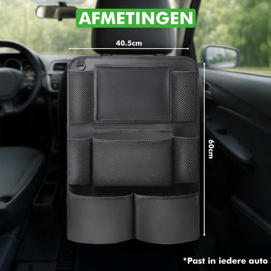 Travelhawk Auto-Organizer - Autositz-Organizer für Kinder - Mit iPad-Halterung - Schwarz