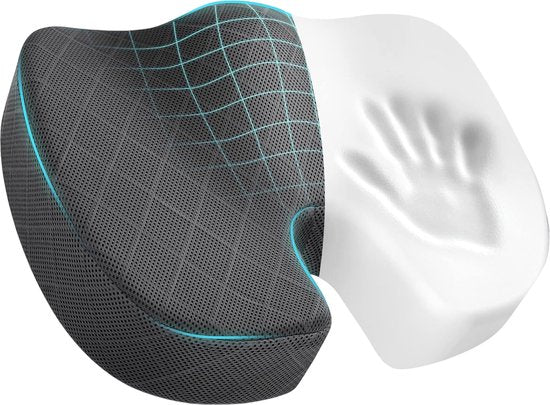 Sitzkissen Orthopädische - Relief unteren Rücken, Steißbein & Hüften - Ergonomische Bounce Kissen - Memory Foam Wedge Kissen - Für Stuhl & Bürostuhl - Alyze