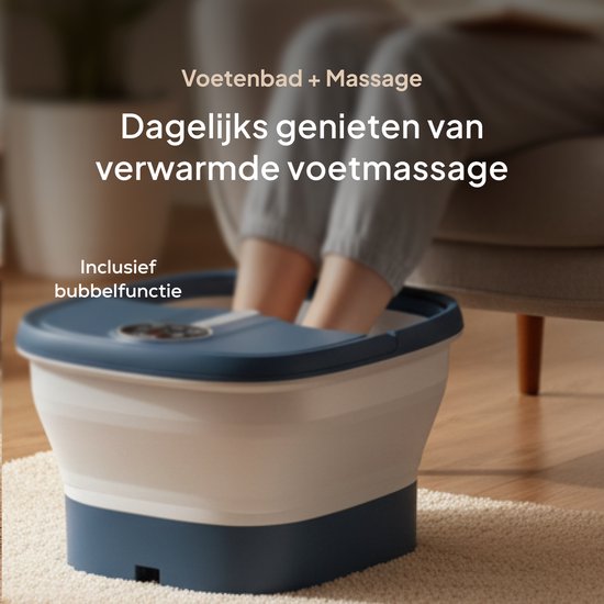 Brixy Foot Bath Automatic Massage - Fußmassagegerät - Elektrisches Fußbad - klappbar - heizt bis zu 48°C - 14L