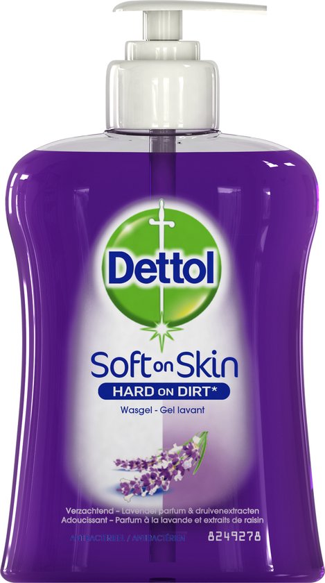 Dettol Waschgel - Beruhigend mit Lavendel- und Traubenextrakten - Handseife - 250 ml