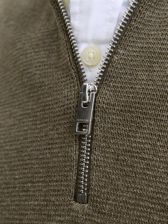 Jack & Jones Premium-Reißverschlusshose, einfarbig, mit Viertelreißverschluss