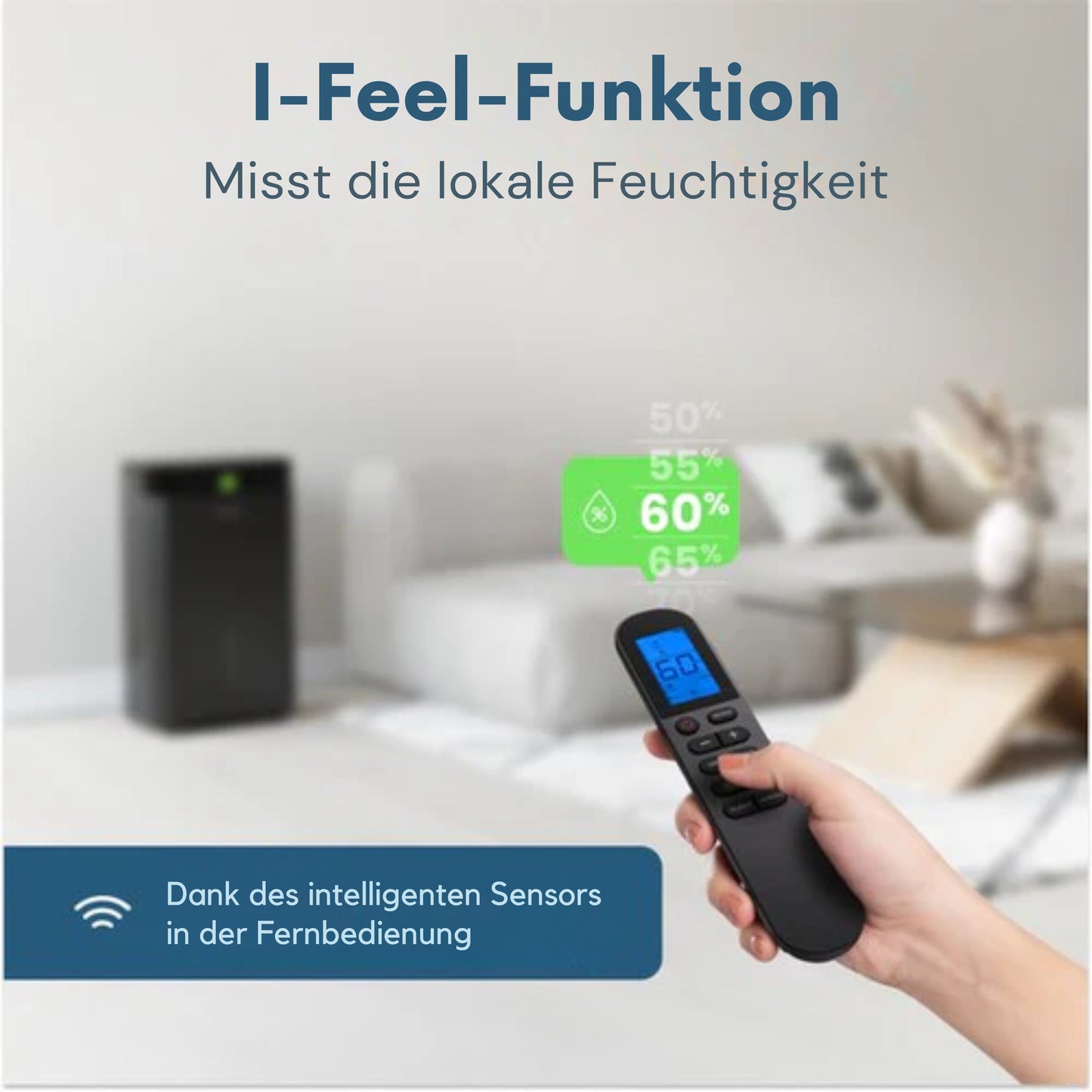 Auronic Luftentfeuchter und Luftreiniger - Better Plus Serie - Entfeuchtet 20L pro Tag - 5L Wassertank - Schlafzimmer, Badezimmer, Wohnzimmer und Büro - Feuchtigkeitsfresser für den Haushalt - Schwarz