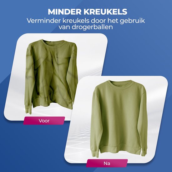 Roegaarden Trocknerbälle – Waschbälle – 6 Stück – Silikon – Schnelleres Trocknen – Knitterfrei