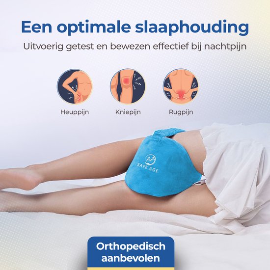 Safelife Kniekissen orthopädisch - Beinkissen für Seitenschläfer - Seitenschläferkissen - Kniekissen für Seitenschläfer - Kniekissen - Seitenschläferkissen für Erwachsene