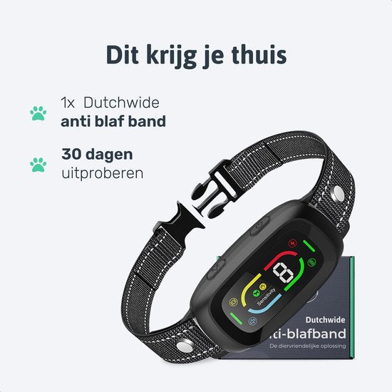 Dutchwide Anti-Bell-Halsband Pro - 100% wasserdicht - Hundetrainingshalsband - Mit Anti-Bell-Vorrichtung - Geeignet für kleine und große Hunde - Hundetrainingshilfe