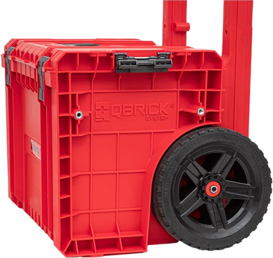 Qbrick System PRO Cart 2.0 Plus RED ULTRA HD stapelbar 490 x 415 x 660 mm 29 l IP54 abnehmbarer doppelter Teleskopgriff