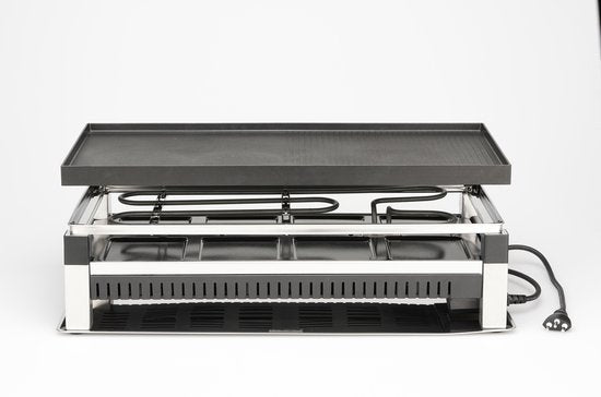 Solis Raclette & Pizza Grill - Raclette Set für 8 Personen - Raclette Gourmet Set - Tischgrill mit 4 verschiedenen Funktionen