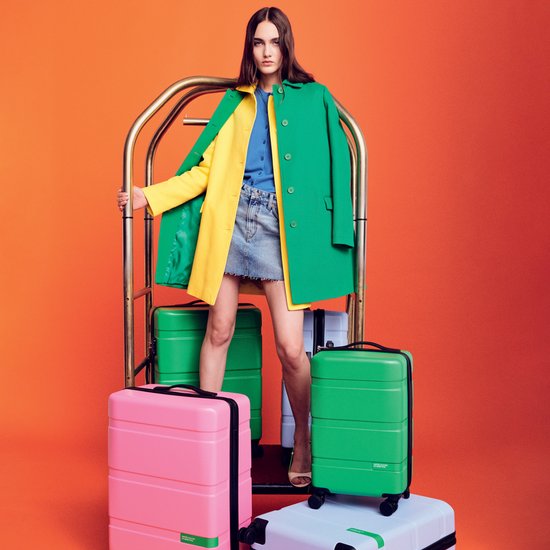Delsey Paris x United Colors Of Benetton - Now Kofferset - 3 Stück - Handgepäck 34L + aufgegebenes Gepäck 65L und 93L - Schwarz