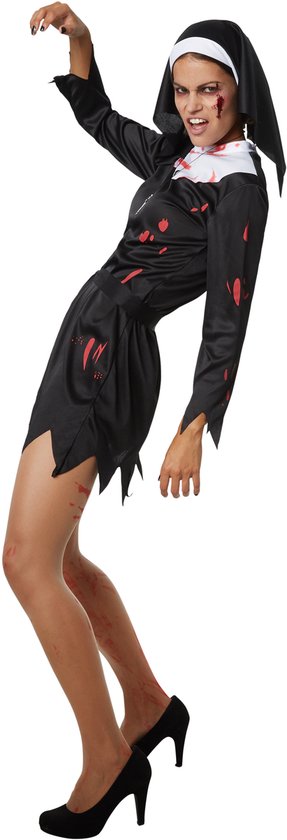 Dressforfun Creepy nun - M - Kostüm Karneval - Halloween - Verkleiden - Partykleidung - Partykleidung - Partykleidung