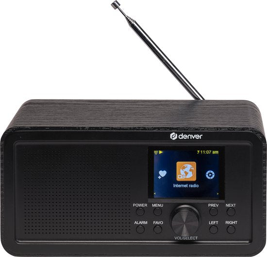 Denver DAB Internet-Radio - DAB - FM - Internet-Radio - Notfallradio - Bluetooth - Alarmfunktion - DIR200