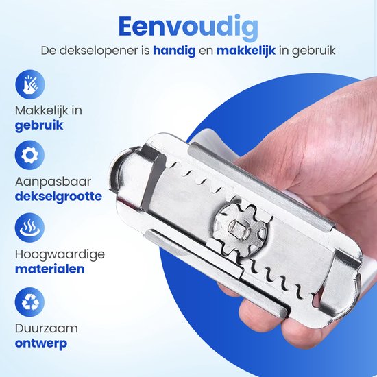 Techvavo® Topföffner - Handlicher Öffner für Töpfe - Ergonomischer Deckelöffner - Topföffner - Küchenwerkzeuge - Rheumahilfen