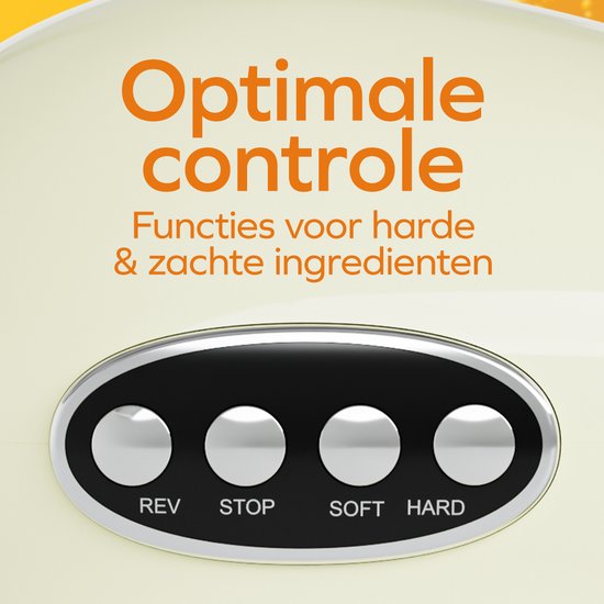 KitchenBrothers Slowjuicer XL - Entsafter - Gemüse- und Obstpresse - 43 mm und 70 mm Einfüllöffnung - 500 ml - Champagner