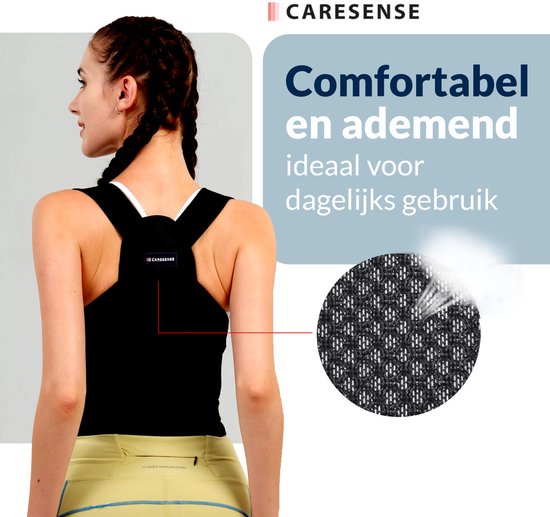 Caresense Back Brace Male & Female Adjustable - Haltungskorrektor - Schulterstütze - Haltungskorrekturstütze - Größe L