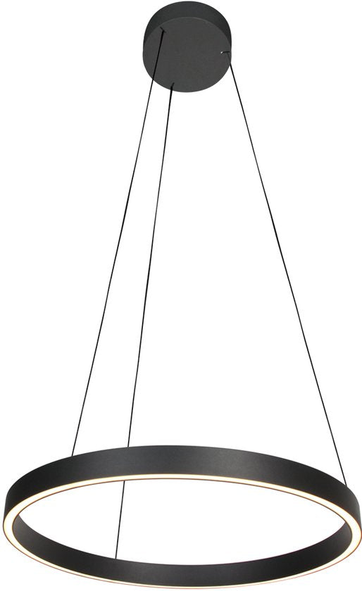 Steinhauer Exclusive Hängeleuchte Mykty - Metall - Ø 60 cm - LED - Schwarz