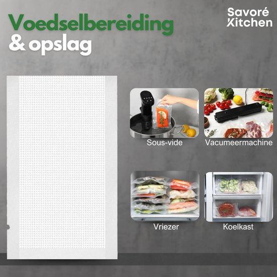 Savoré Kitchen Vakuumbeutel Lebensmittel - Mehrere Größen - 150 Stück - Vakuum- und Sous-Vide-Beutel - BPA frei