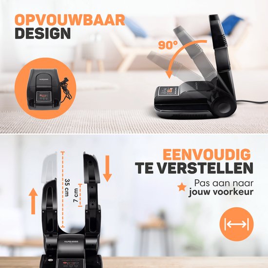 Vulpes Goods® Tech - Schuhtrockner und -erfrischer mit Ozon - Ozon & Trockenfunktion - Inkl. 10 Schuh-Erfrischer - PRO Version